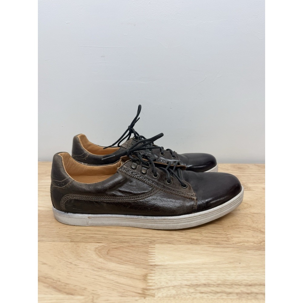 BED STU $165 MEN'S LAND TAUPE aubergine rustic leather SNEAKER Size 10